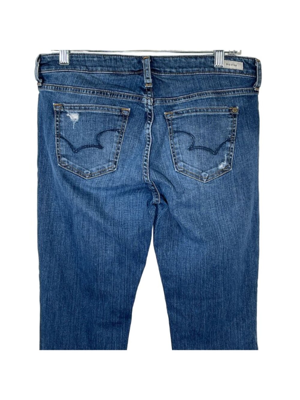 Big Star Kate Relaxed Straight Distressed Jeans 28R Medium Wash Denim - Picture 9 of 12